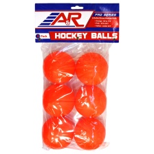 Мяч для стрит-хоккея A&R в упаковке Hockey Balls Orange (набор из 6шт.)